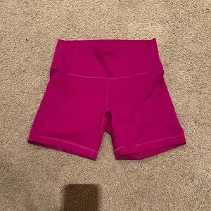 Pink Lulu lemon biker shorts